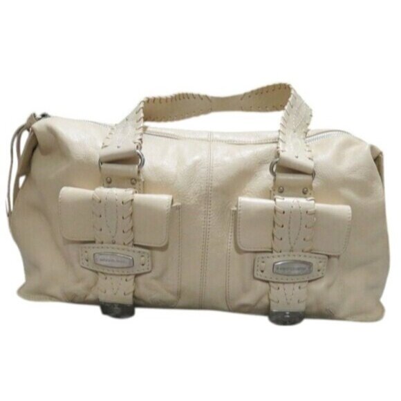 MICHAEL KORS Vintage Cream Leather Satchel - Picture 1 of 13